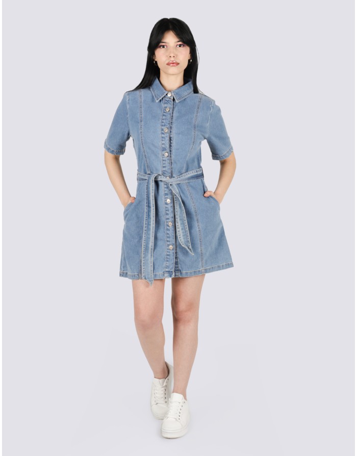 Robe Jeans Avec Ceinture